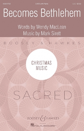 Sirett, Mark: Becomes Bethlehem fr gemischter Chor (SATB) und Klavier Chorpartitur
