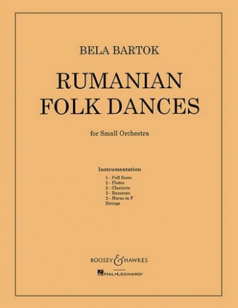 Rumanian Folk Dances fr Kammerorchester Partitur und Stimmen