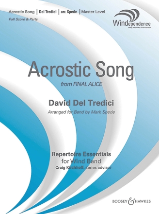 Del Tredici, David: Acrostic Song fr Blasorchester Partitur und Stimmen
