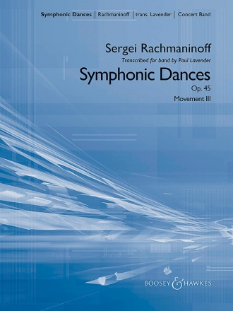 BHI66315 Symphonic Dances op.45 for concert band score and parts