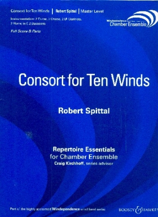 Consort for Ten Winds for chamber ensemble score and parts