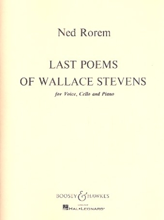 Last Poems of Wallace Stevens fr Gesang, Violoncello und Klavier Stimmen