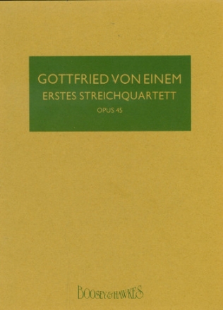 Streichquartett Nr. 1 op. 45 HPS 941 fr Streichquartett Studienpartitur