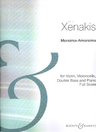 Morsima-Amorsima fr Violine, Violoncello, Kontrabass und Klavier Partitur