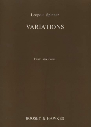 Spinner, Leopold: Variations op. 19 fr Violine und Klavier