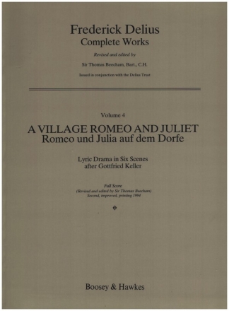 Romeo und Julia auf dem Dorfe fr Soli, gem Chor und Orchester Partitur