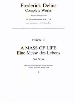 Eine Messe des Lebens GA II/10 fr Soli (SATBar), gemischter Chor (SATB) und groes Orchester Partitur