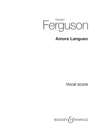 Amore Langueo op. 18 fr Tenor, gemischter Chor (SATB) und Orchester Klavierauszug