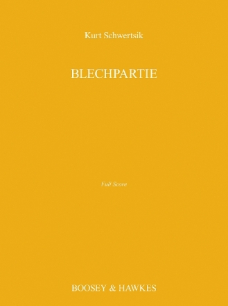 Blechpartie op. 43 fr 2 Trompeten, Horn, Posaune und Tuba Partitur