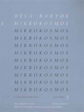 Mikrokosmos vol.1 (nos.1-36) for piano (en/sp/port/jap)