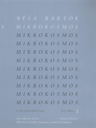 Mikrokosmos vol.1 (nos.1-36) for piano (en/sp/port/jap)