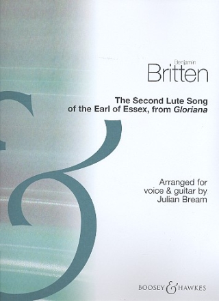 The second Lute Song of the Earl of Essex for voice and guitar (en) score