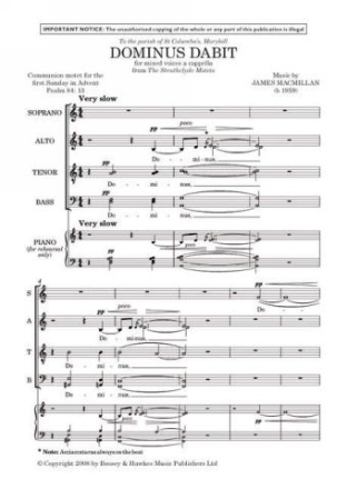 Dominus dabit benignitatem for mixed chorus a cappella score