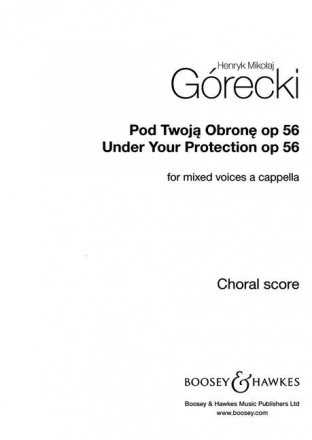 Under your Protection op.56 fr gem Chor a cappella Partitur (pol/en)