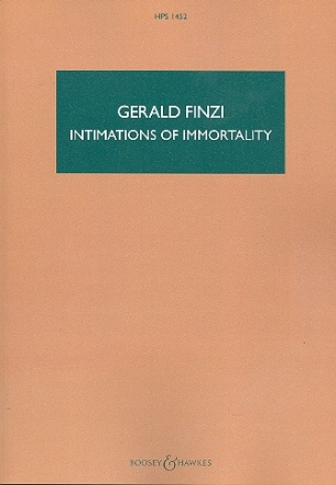 Intimations of Immortality op. 29 HPS 1452 fr Tenor solo, gemischter Chor und Orchester Studienpartitur