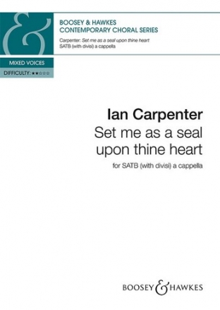 Set me as a Seal upon thine Heart for mixed chorus a cappella score