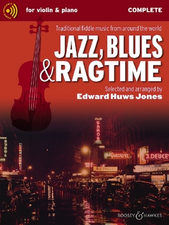 Jazz, Blues and Ragtime (+Online Audio) fr Violine (2 Violinen) und Klavier, Gitarre ad lib