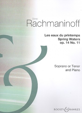 Les eaux de printemps op.14,11 for soprano (tenor) and piano (en/kyr)