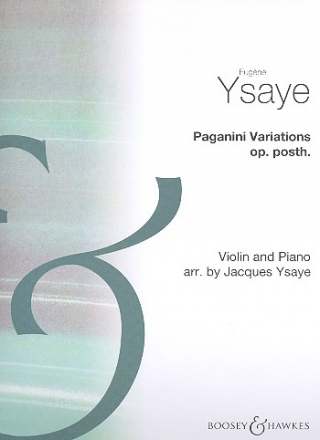 Paganini Variations op. posth. for violin and piano