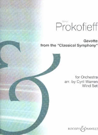 Gavotte from Classical Symphony for orchestra wind parts