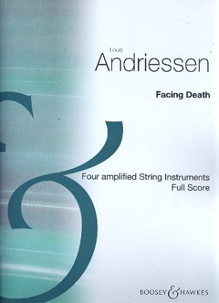 Facing Death for 4 amplified string instruments (ensemble) (1-1-1-1) score