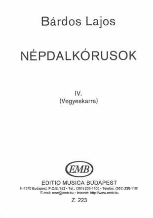 Folksong Choruses (Npdalkrusok) for mixed voices a cappella choral score