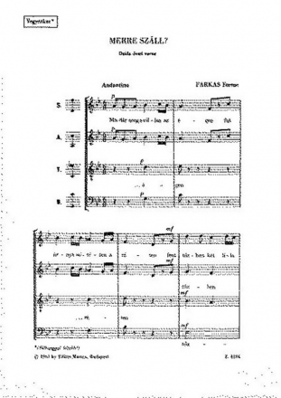 Farkas Ferenc Merre szll  Mixed Voices