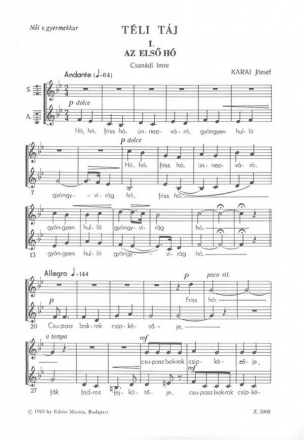Karai Jzsef Tli tj  Upper Voices