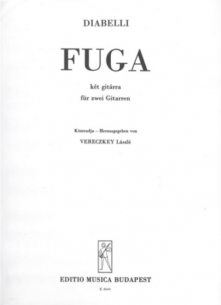 Fuga fr 2 Gitarren Spielpartitur