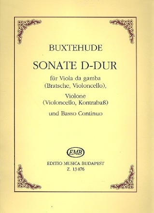 Sonate D-Dur fr fr Viola da gamba (Viola, Violoncello), Violone (Violoncello, Kontrabass) und Klavier,  Stimmen