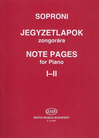 Note pages Vol.1-2 for piano