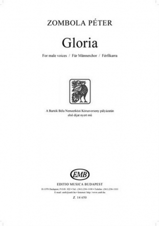 Gloria fr Mnnerchor a cappella Partitur (lat)