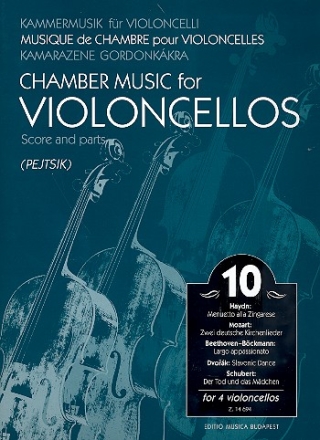Kammermusik fr Violoncelli Band 10 fr 4 Violoncelli Partitur und Stimmen