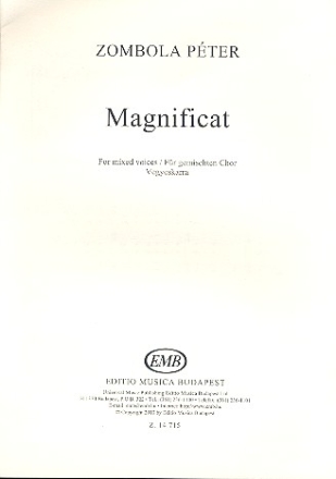 Magnificat fr gem Chor a cappella Partitur