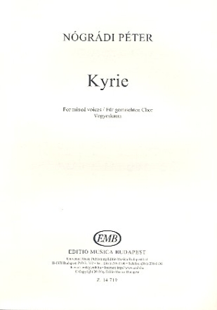 Kyrie fr gem Chor a cappella Partitur