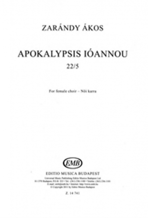 Apokalypsis iannou fr Frauenchor a cappella Partitur
