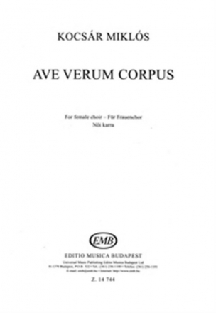 Ave verum corpus fr Frauenchor a cappella Partitur