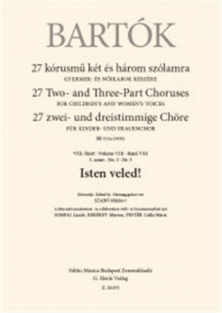 Z20075  Bela Bartok, Isten Veled fr Frauenchor Chorpartitur