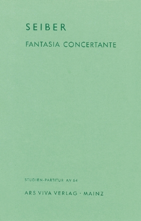 Fantasia concertante fr Violine und Streichorchester Studienpartitur