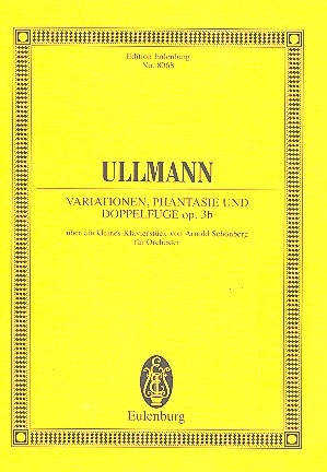 Variationen, Phantasie und Doppelfuge op.3b fr Orchester Studienpartitur