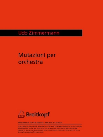 Mutazioni per Orchestra fr Orchester Partitur