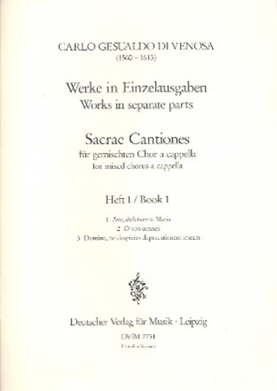 Sacrae cantiones Band 1 fr gem Chor a cappella Partitur