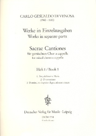 Sacrae cantiones Band 1 fr gem Chor a cappella Partitur