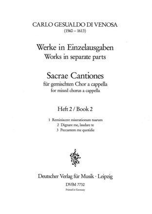 Sacrae Cantiones 2 fr gem Chor Chorpartitur