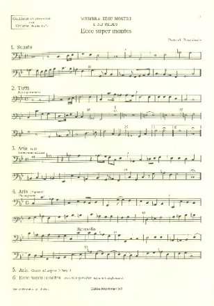 Membra Jesu nostri fr Soli, Chor (SSATB), Streicher und Orgel Violoncello/Kontrabass