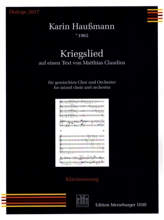 Kriegslied fr gem Chor und Orchester Chorpartitur/Klavierauszug