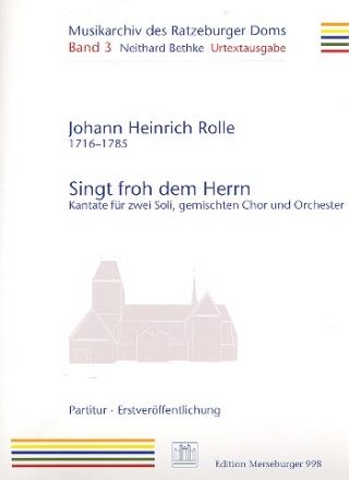 Singt froh dem Herrn fr Soli, gem Chor und Orchester Partitur