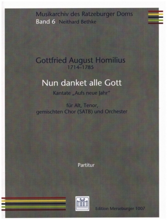 Nun danket alle Gott fr Alt, Tenor, gem Chor und Orchester Partitur