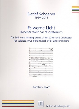 Es werde Licht fr Soli, gem Chor und Orchester Partitur