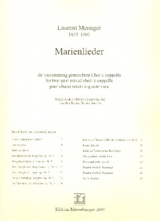 Marienlieder fr gem Chor a cappella Partitur